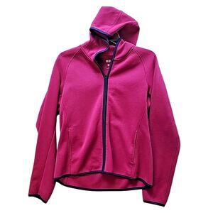 Uniqlo Hooded Jacket Women's Medium Poly Cotton Purple